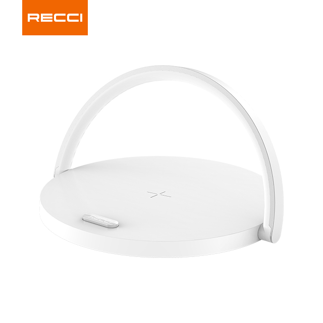 Recci 2 in 1 led lamp light wireless charger for smart phones