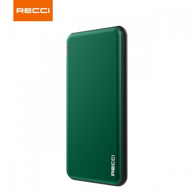 Recci Aluminum metal Power Delivery PD Type C power bank 10000mah PD power bank for iPAD and mobile phone